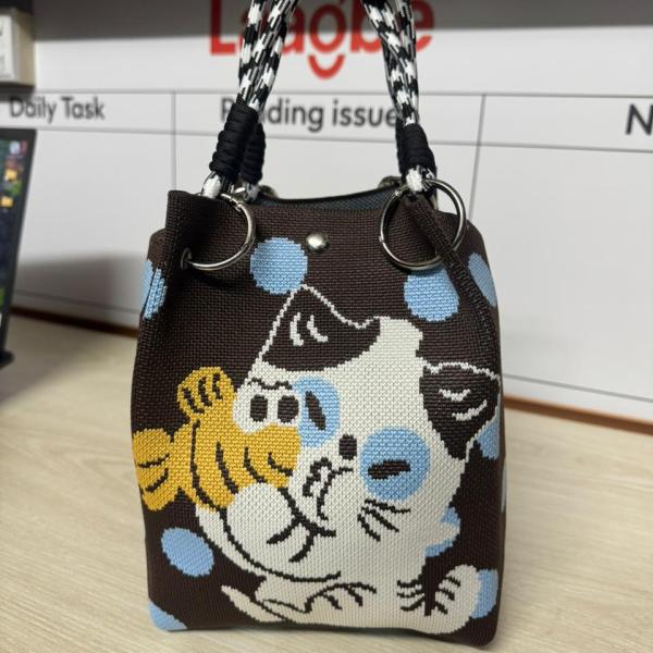 Cartoon Striped Tote Bag
