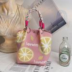 Cartoon Striped Tote Bag