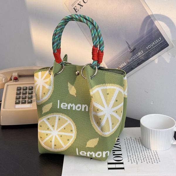Cartoon Striped Tote Bag