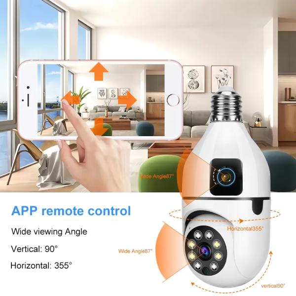 Dual Lens Z380 Bulb Wifi Camera