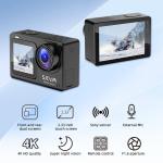 SJ8 Dual Screen Action Camera 4K 30FPS 20MP Waterproof Wi-Fi Night Vision 2.33 Inch Touch Screen Sports Camera