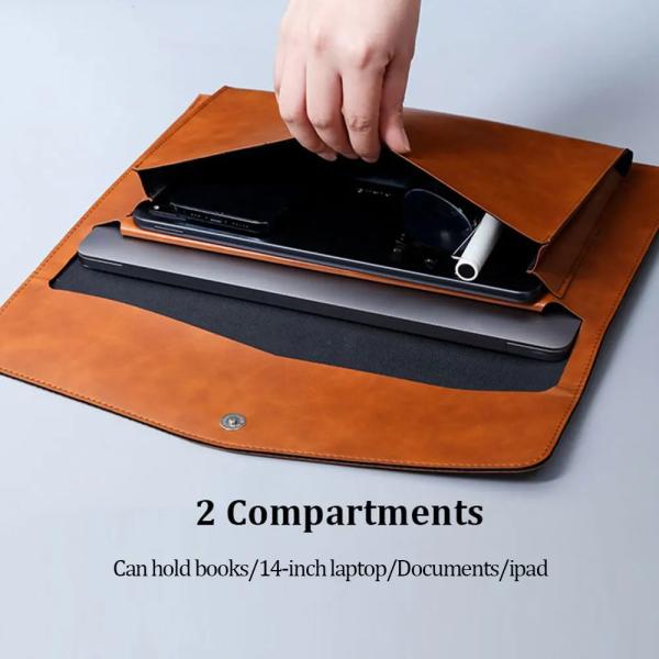Premium PU Leather A4 Document Folder with Magnetic Closure